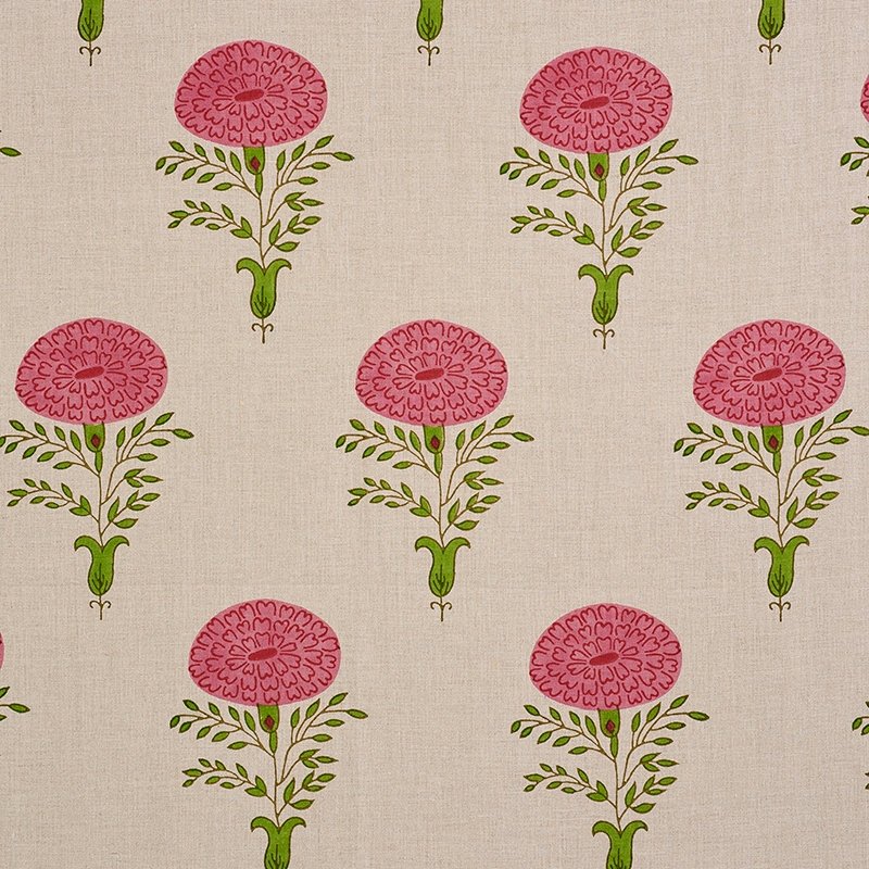 Purchase sample of 179321 Marigold, Pink by Schumacher Fabric
