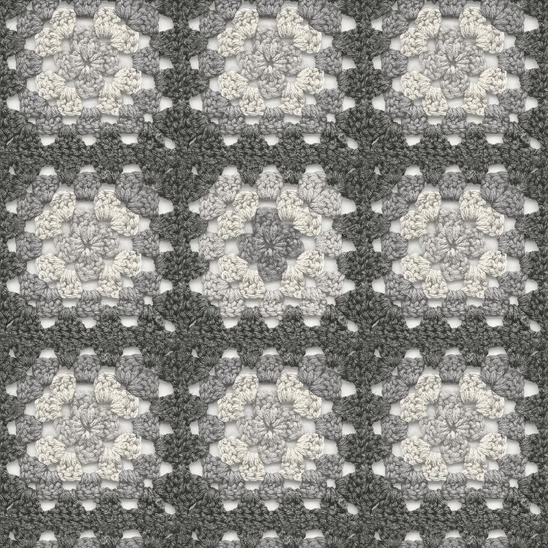 Sample 3124-13865 Thoreau, Maud Grey Crochet Geometric Wallpaper by Chesapeake