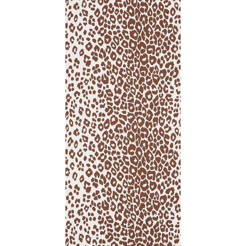 Purchase 5007018 Iconic Leopard Brown Schumacher Wallcovering Wallpaper