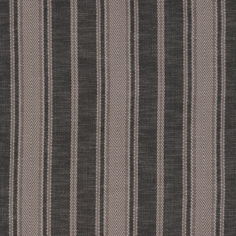 Purchase sample of 71912 Zina Stripe, Charcoal by Schumacher Fabric
