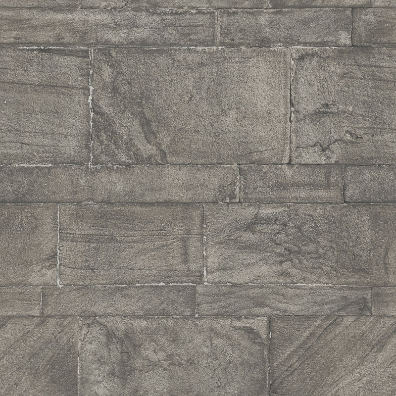 Sample 2922-25375 Trilogy, Murray Dark Grey Stone Wall by A-Street Prints Wallpaper