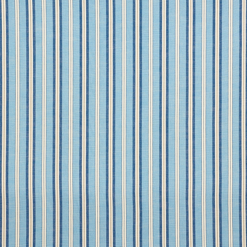 Purchase sample of 75503 Lewis Stripe, Blue by Schumacher Fabric