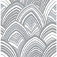 Sample 2969-87353 Pacifica, CABARITA Grey Art Deco Leaves by A-Street Prints Wallpaper