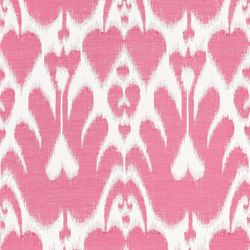 Purchase sample of 68583 Lela Cotton Ikat, Berry by Schumacher Fabric