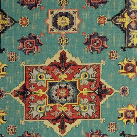 Buy F0798-01 Malatya Aqua by Clarke And Clarke Fabric