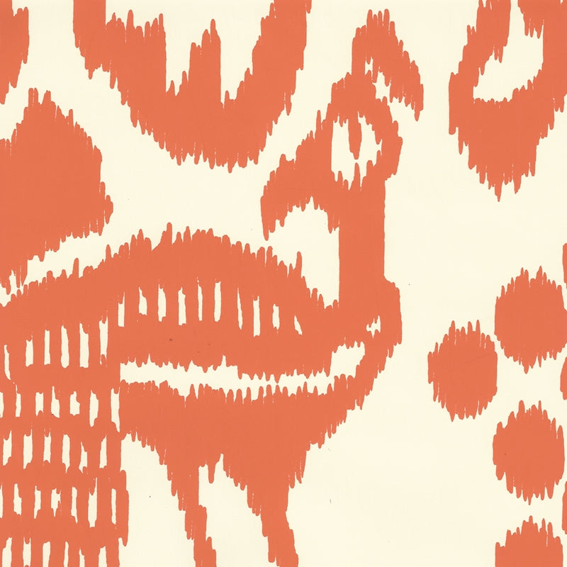 Find 2435-45WP Bali Ii Orange on Off White by Quadrille Wallpaper