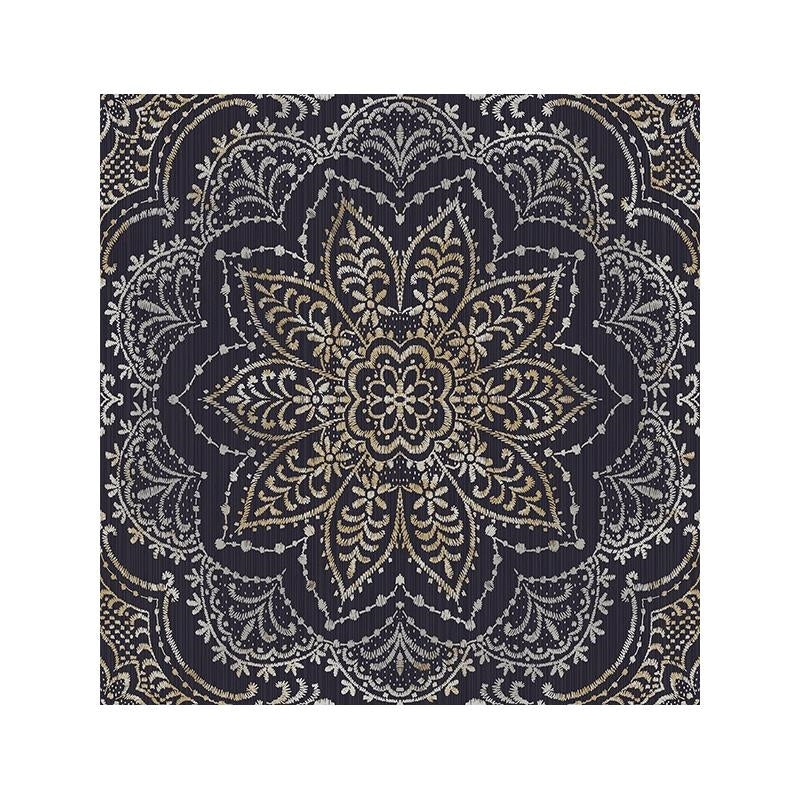 Sample Carl Robinson CR20400, Jane color Black Lace/Filigree Wallpaper