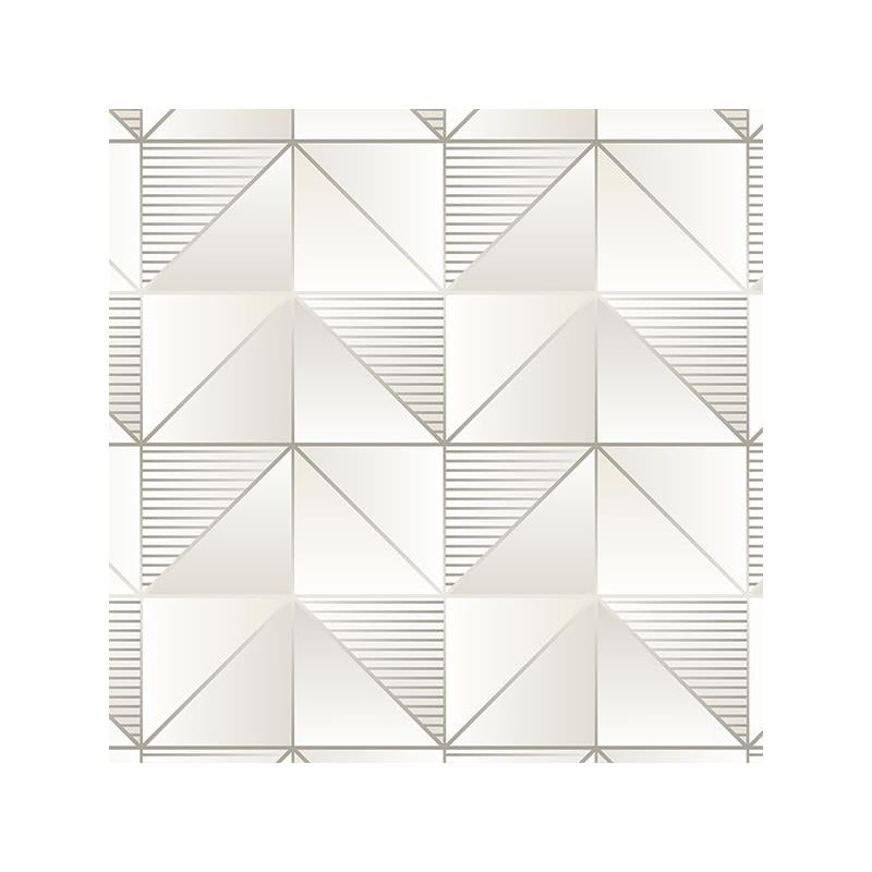Sample GX37633 Geometrix, Beige Cubist Wallpaper by Norwall