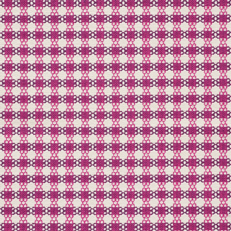 Purchase sample of 73433 Checkmate, Berry by Schumacher Fabric