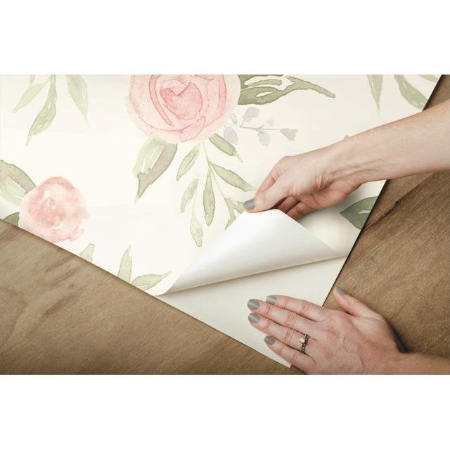 Buy Psw1013Rl Magnolia Home Vol Ii Floral Pink Peel And Stick Wallpaper