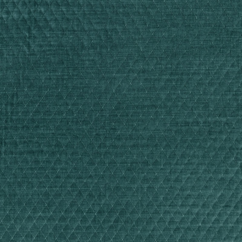Purchase sample of 66924 Paley Quilted Velvet, Peacock by Schumacher Fabric