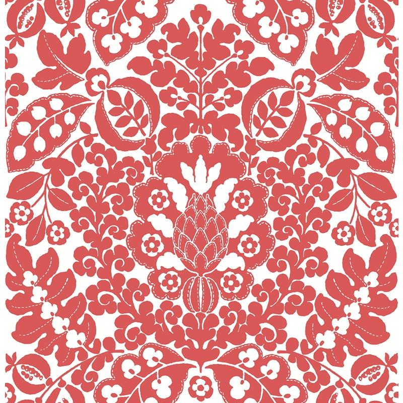 Sample 4081-26336 Happy, Marni Red Fruit Damask by A-Street Prints Wallpaper