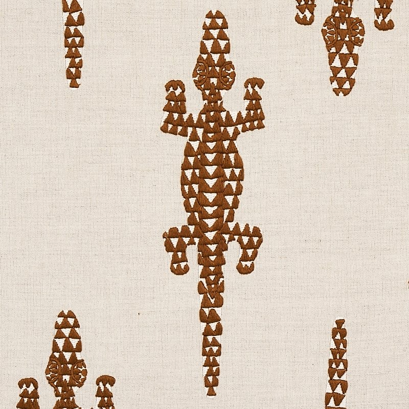 Order 80201 Baracoa Embroidery Brown By Schumacher Fabric