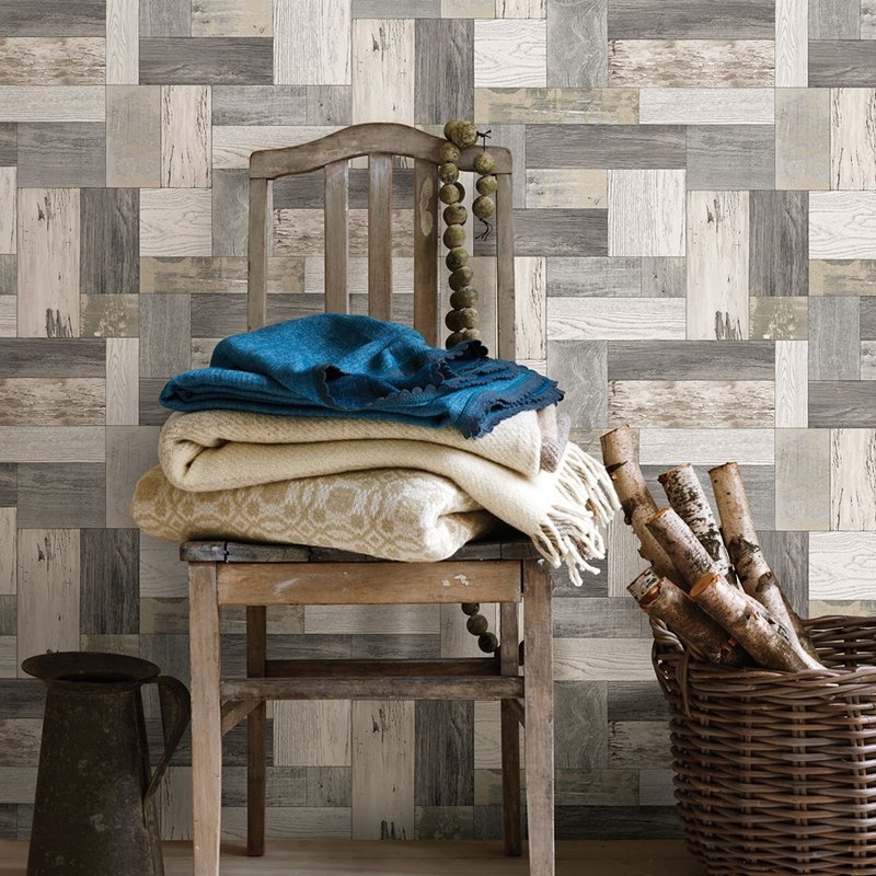 Search 2922-25383 Trilogy Knock on Wood Neutral Distressed Neutral A-Street Prints Wallpaper