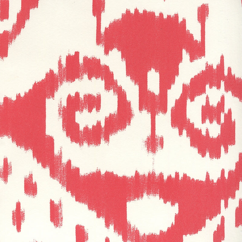 Sample 306050W Malaya, Red on Almost White by Quadrille Wallpaper