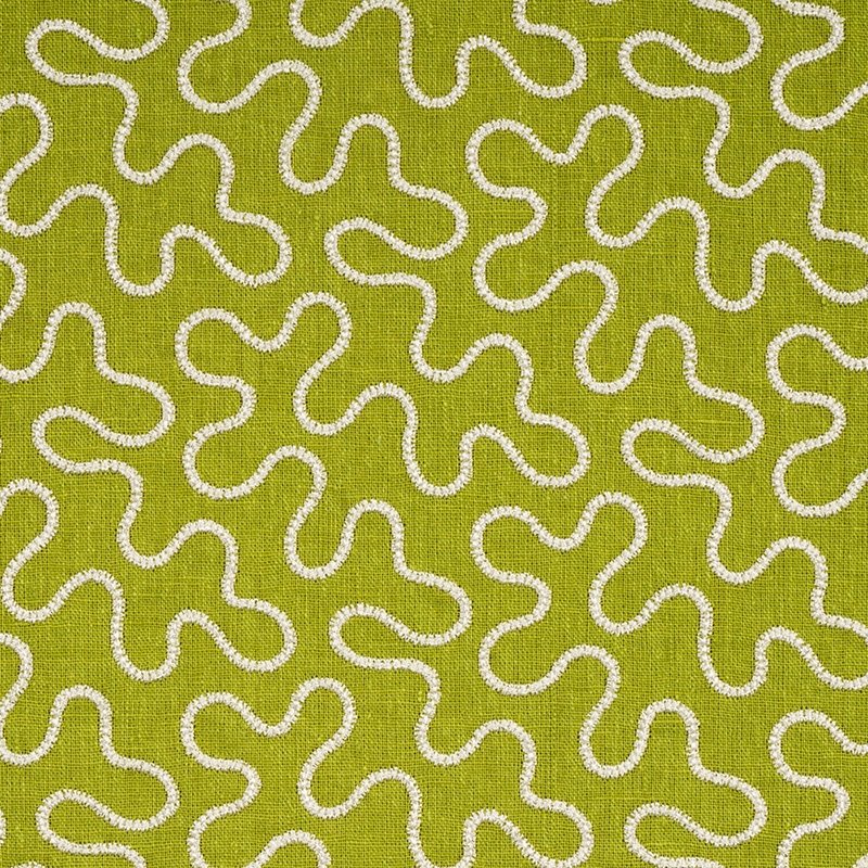 Shop 67604 Meander Embroidery Leaf By Schumacher Fabric
