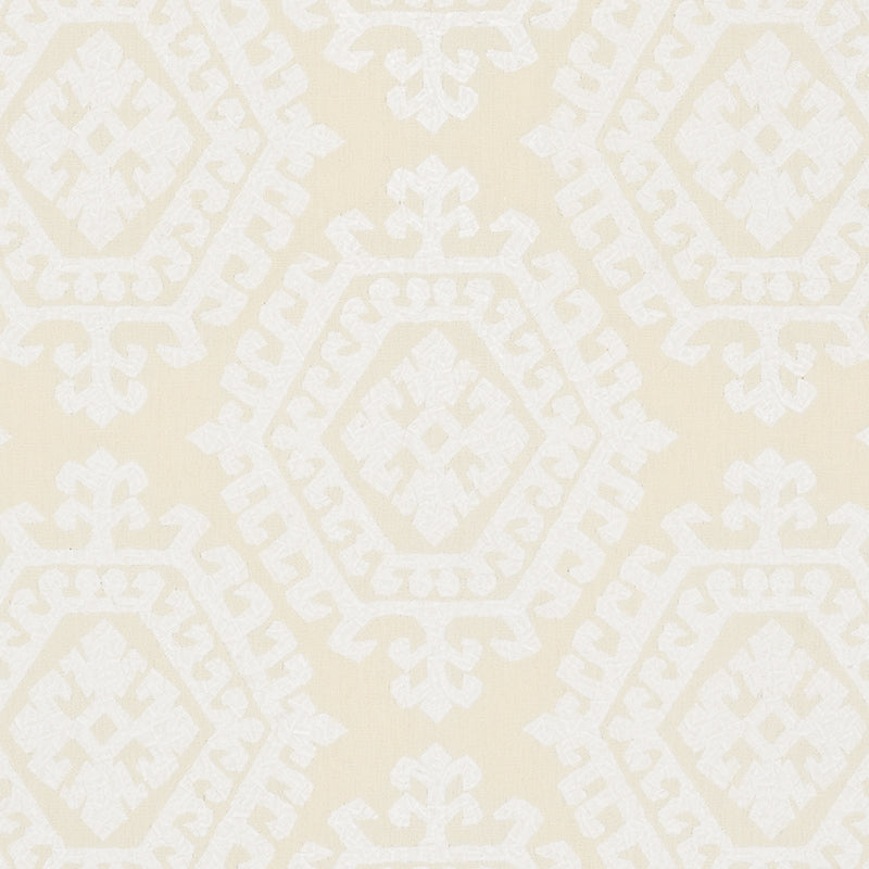 Purchase sample of 71940 Omar Embroidery, Ivory by Schumacher Fabric