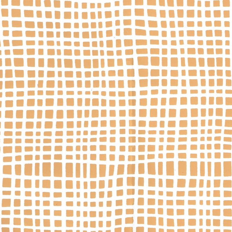 Sample AP403-05 Criss Cross, Inca Gold on Almost White by Quadrille Wallpaper