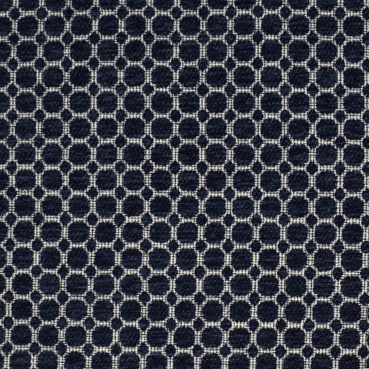 Find F2310 Indigo Blue Geometric Greenhouse Fabric