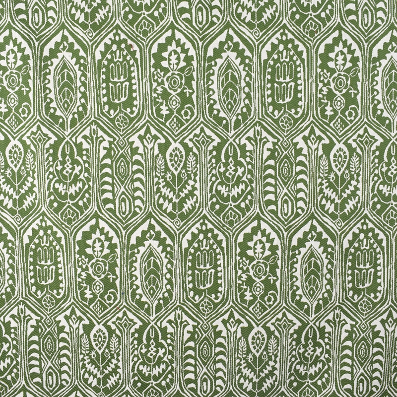 Looking S2351 Pesto Green Ikat Greenhouse Fabric