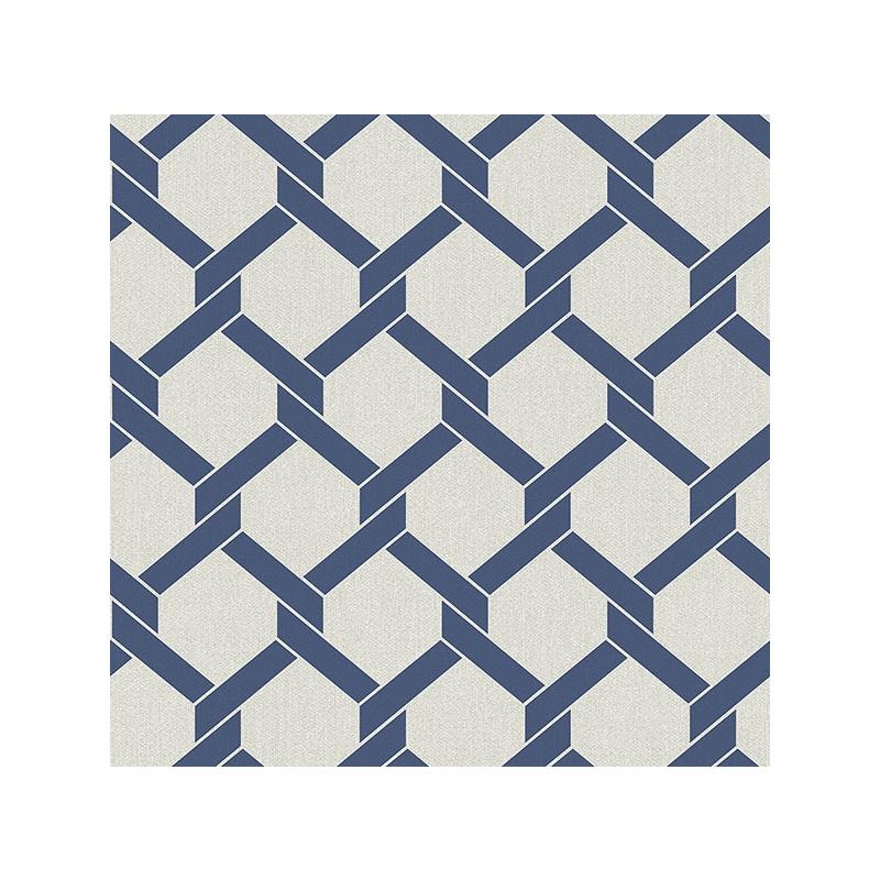 Sample 2971-86308 Dimensions, Payton Blue Hexagon Trellis by A-Street Prints Wallpaper