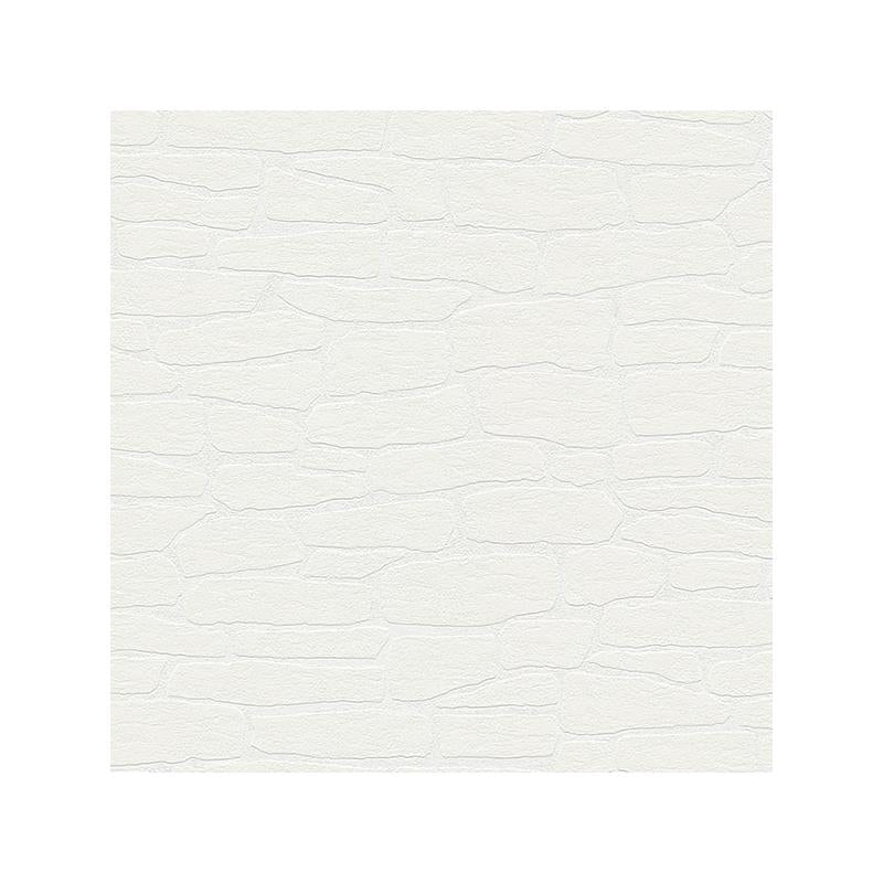 Sample 4000-3554-16 PaintWorks, Pieter White Stone Paintable by Brewster Wallpaper