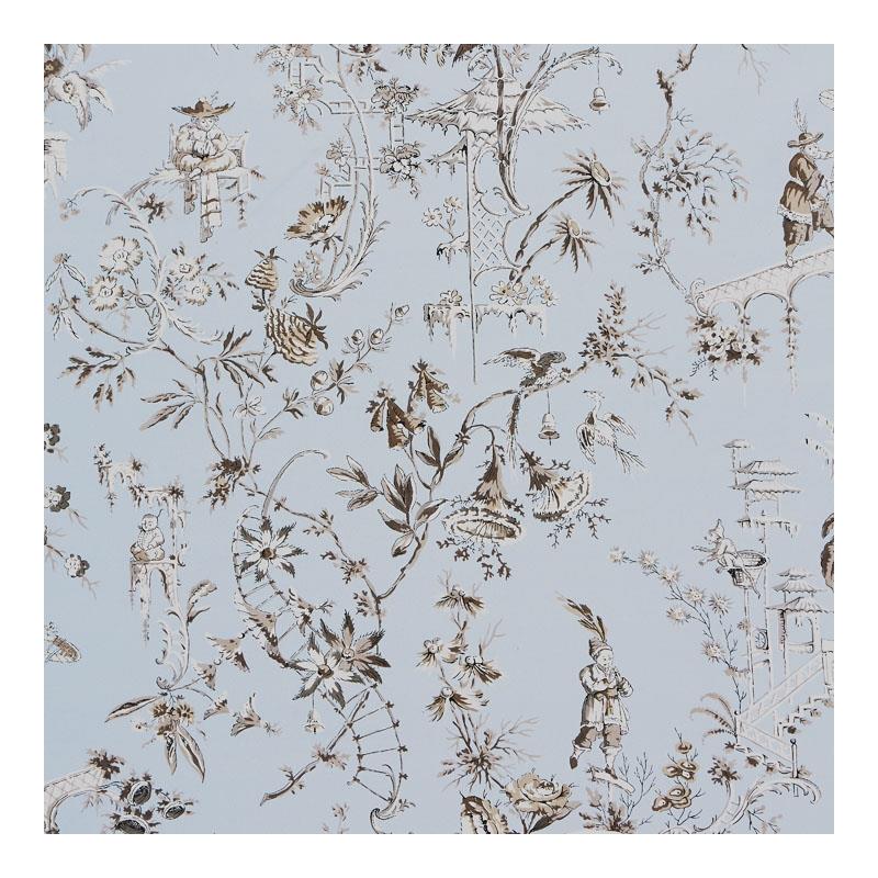 Sample 16552-002 Nanjing, Sky by Scalamandre Fabric (SC 000216552)