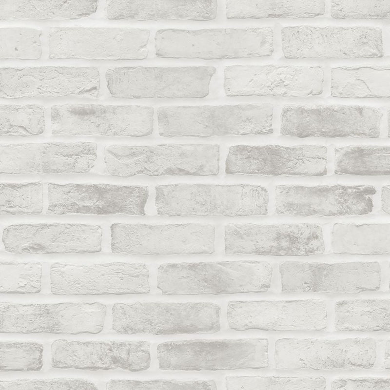 Sample DD139137 Design Department, Burnham Grey Brick Wall Wallpaper by Brewster