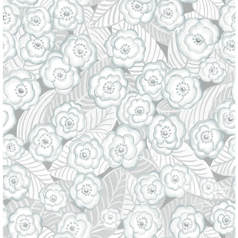 Find NUS3162 Oopsie Daisy Grey Flowers Peel and Stick by Wallpaper