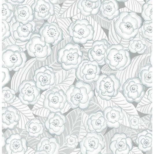 Find NUS3162 Oopsie Daisy Grey Flowers Peel and Stick by Wallpaper