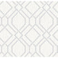 View 4025-82525 Radiance Frege Silver Trellis Wallpaper Silver by Advantage