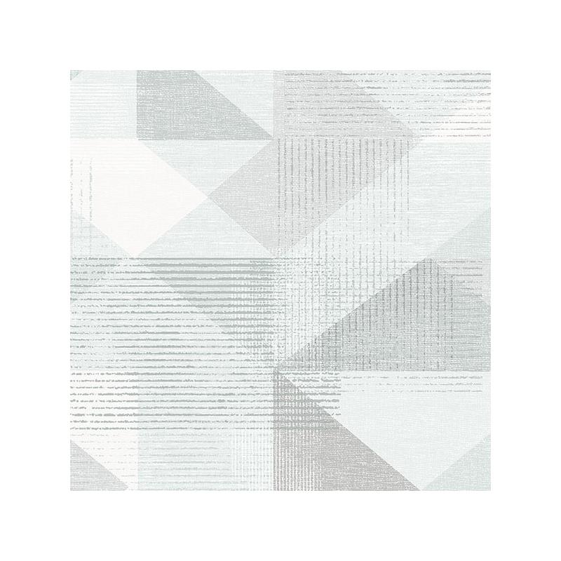 Sample GX37652 Geometrix, Green Silk Screen Geometric Wallpaper by Norwall