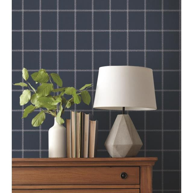 Tempaper Black and Ivory Plaid Removable Wallpaper  Reviews  Crate   Barrel