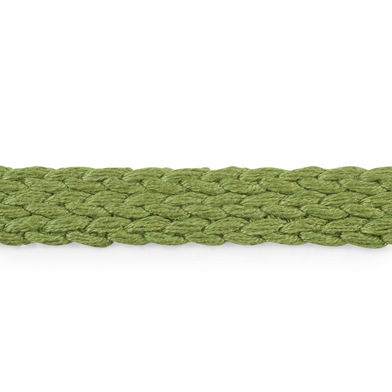 76281 | Braided Linen Tape, Leaf - Schumacher Fabric
