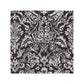 Sample 16598-003 Mansfield Damask Print, Graphite and Silver - Scalamandre Fabric (SC 000316598)