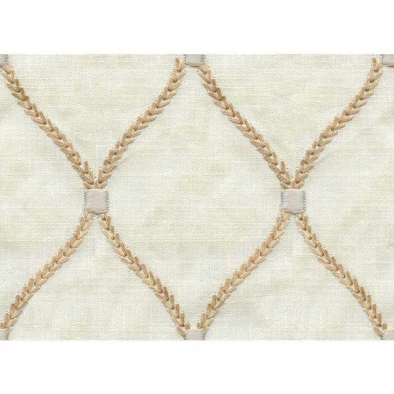 Sample 34485.16.0 Ivory Multipurpose Geometric Fabric by Kravet Design