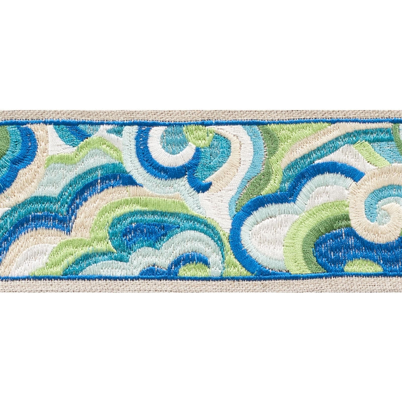 76221 | Woodstock Tape, Peacock - Schumacher Fabric