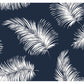 Sample LN20322 Luxe Haven, Tossed Palm Navy Blue Lillian August