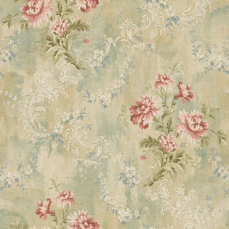 Sample VF30307 Manor House Monotone Floral Wallquest