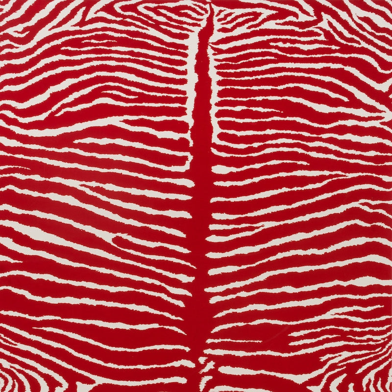 Looking P8014100.19 Le Zebre Red by Brunschwig Fils