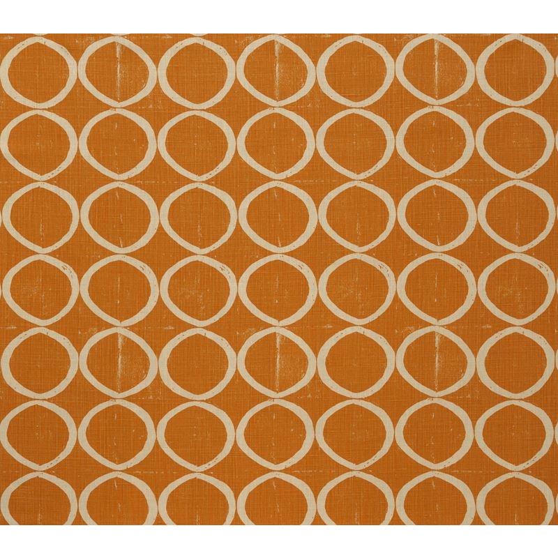 Sample BFC-3665.12.0 Circles, Tangerine Multipurpose Fabric by Lee Jofa