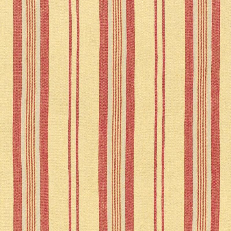Purchase sample of 54153 Sagaponic Linen Stripe, Berry by Schumacher Fabric