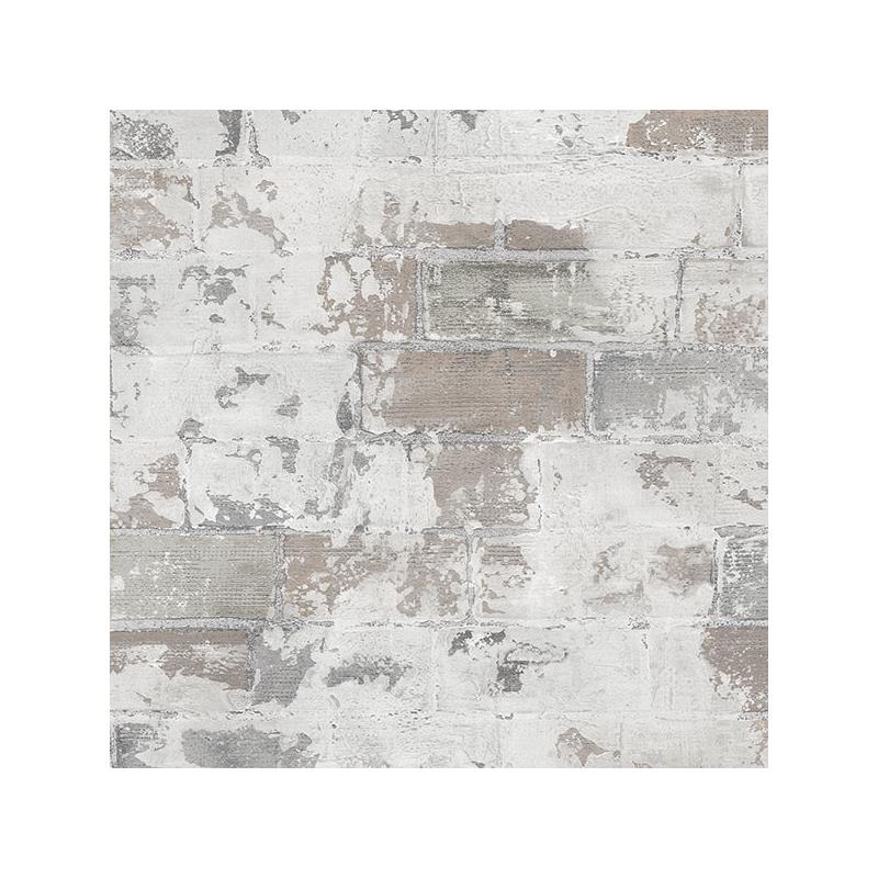 Sample G67989 Organic Textures, Grey Brick Wallpaper by Norwall