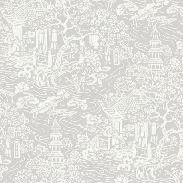 Looking AF6573 Tea Garden Chinoiserie Grey by Ronald Redding Wallpaper