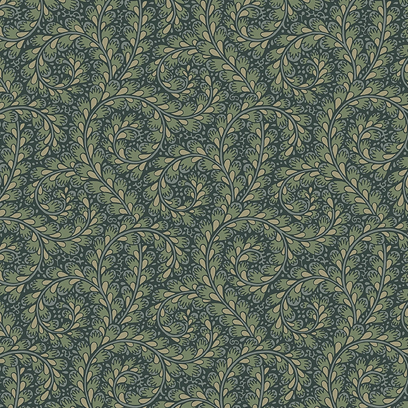 Sample 2258 Wild Ferns, Spruce By Borastapeter Wallcovering