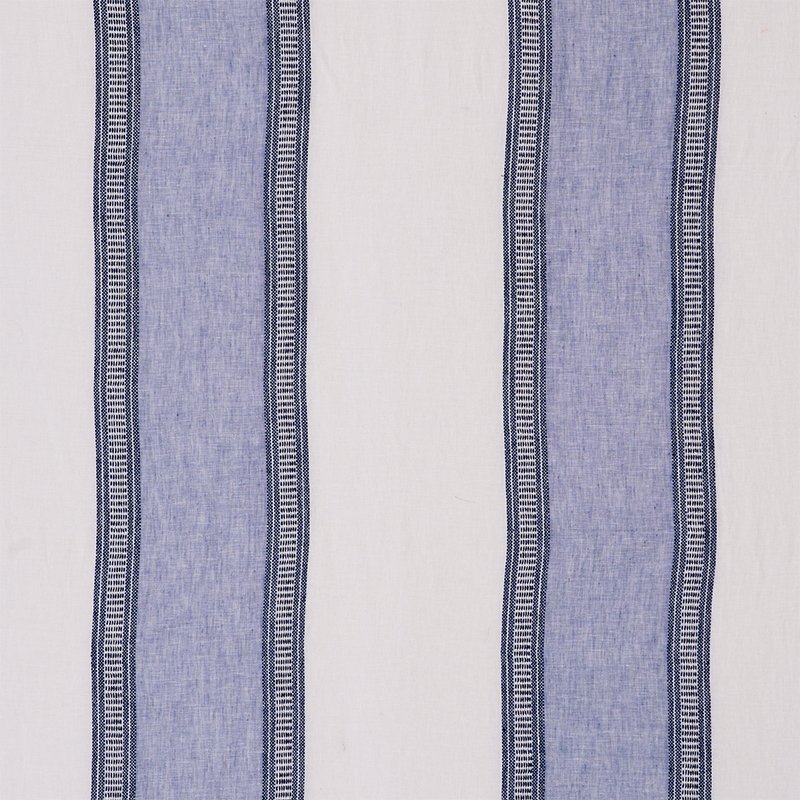 Purchase sample of 77431 Senita Stripe Sheer, Blue by Schumacher Fabric