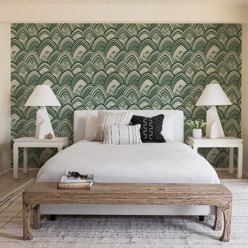 Looking for 2969-87354 Pacifica CABARITA Green Art Deco Leaves Green A-Street Prints Wallpaper