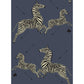 Sample SCS3870 Scalamandre, Denim Zebra Safari Scalamandre Self Adhesive Wallpaper by NuWallpaper