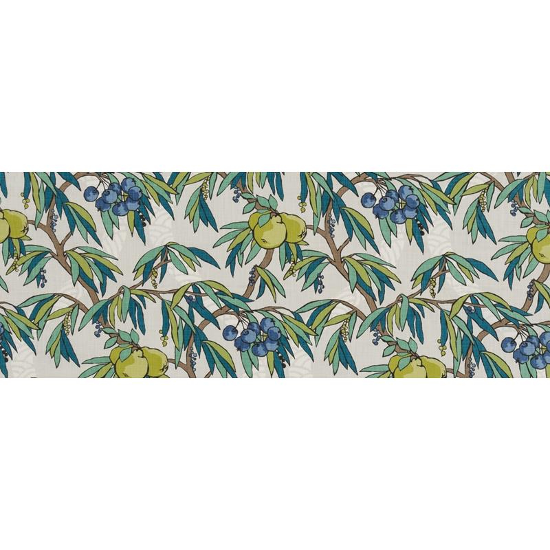 519049 | Nouveau Fruit | Peacock - Robert Allen Home Fabric