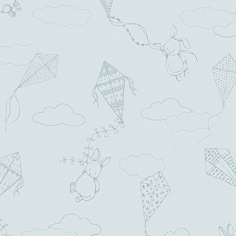 Sample 7461 Up and Away, Sky And Silver By Borastapeter Wallcovering